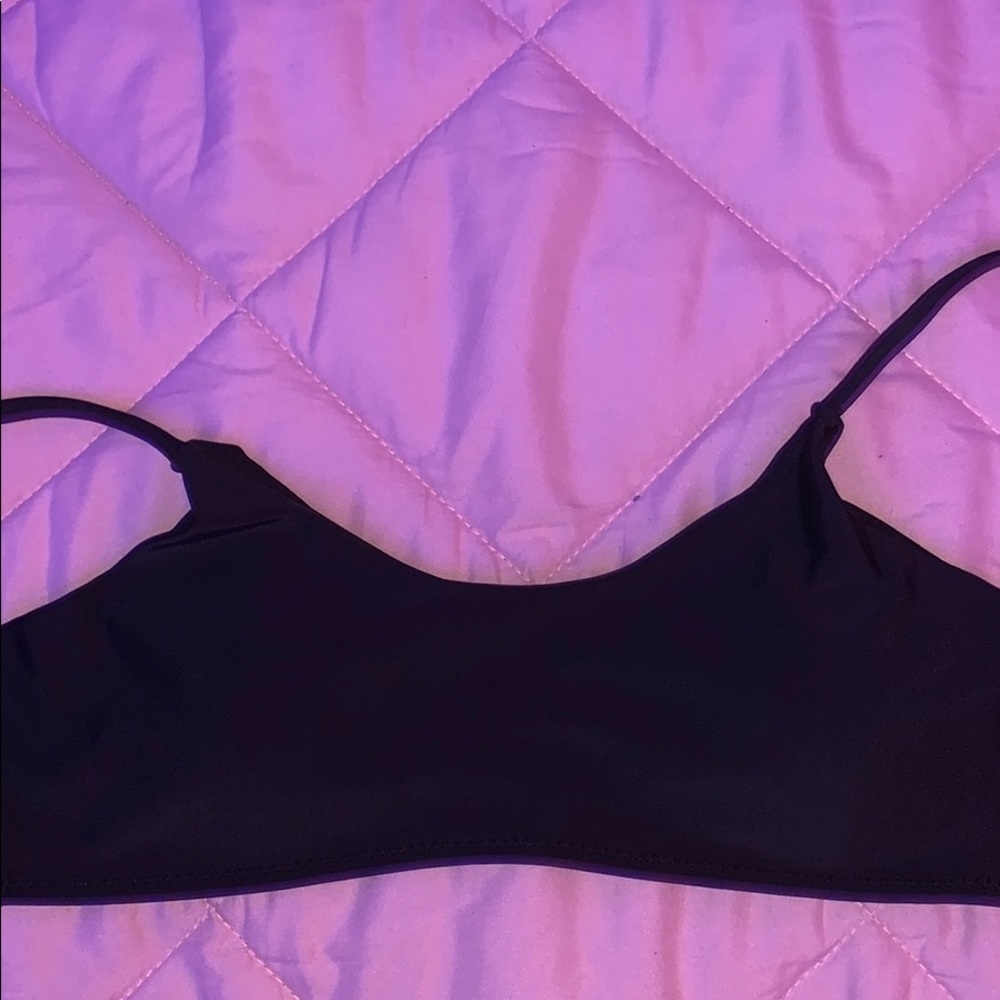 SHEIN BLACK SPAGHETTI STRAP BIKINI TOP